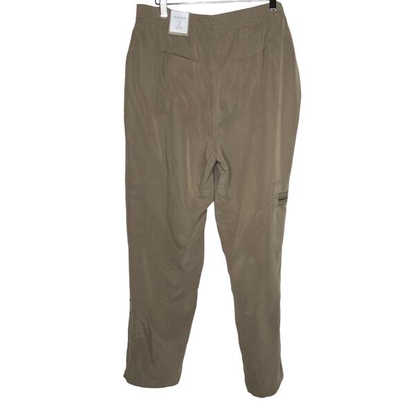 Chicos Womens Size 2/Large Tan FIne Twill Cargo Paratrooper Pants Roll Snap NEW - Picture 6 of 11